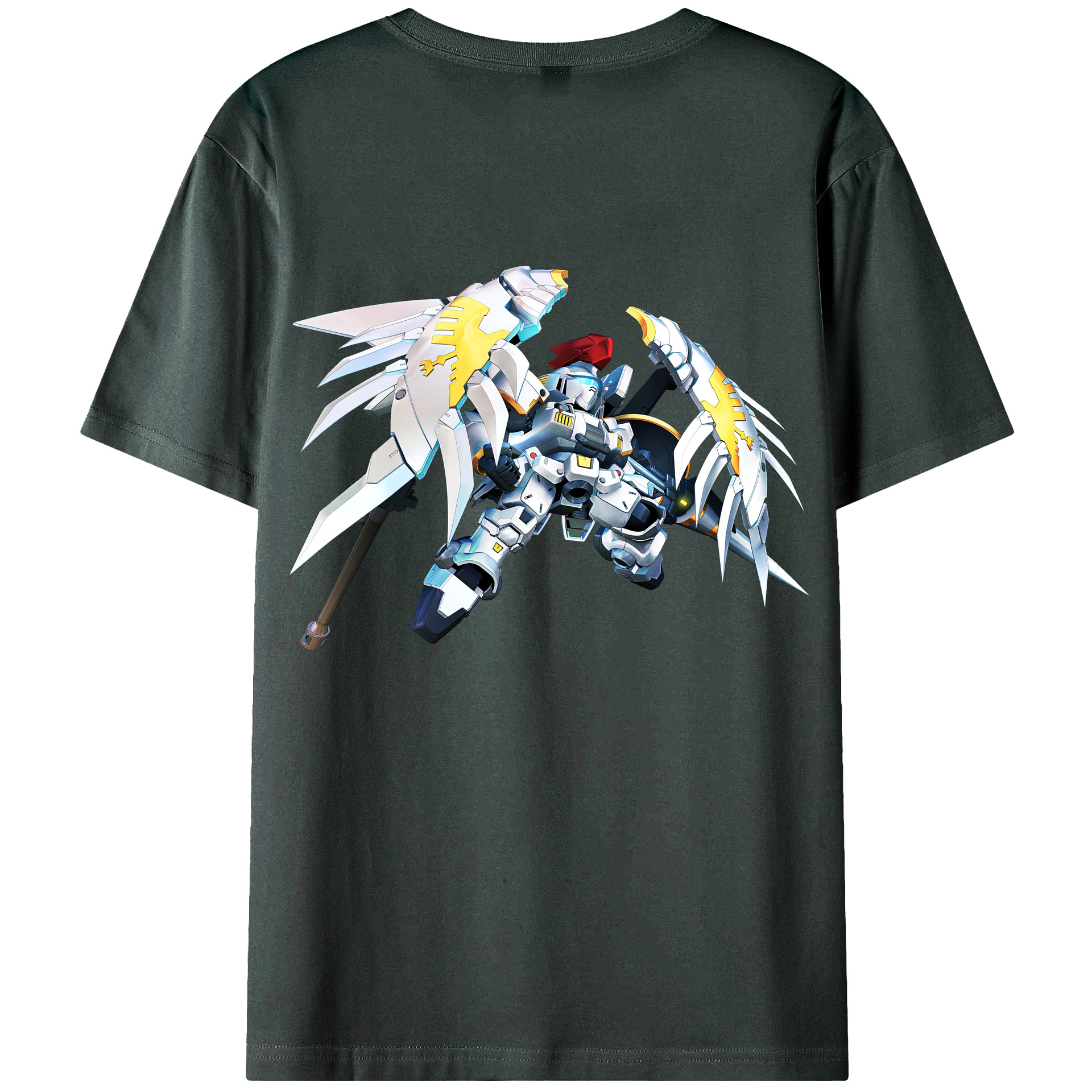 （画像用） 機動戦士ガンダム Mobile Suit Gundam 綿100％ メンズ半袖Tシャツ（バックプリント） 通気性